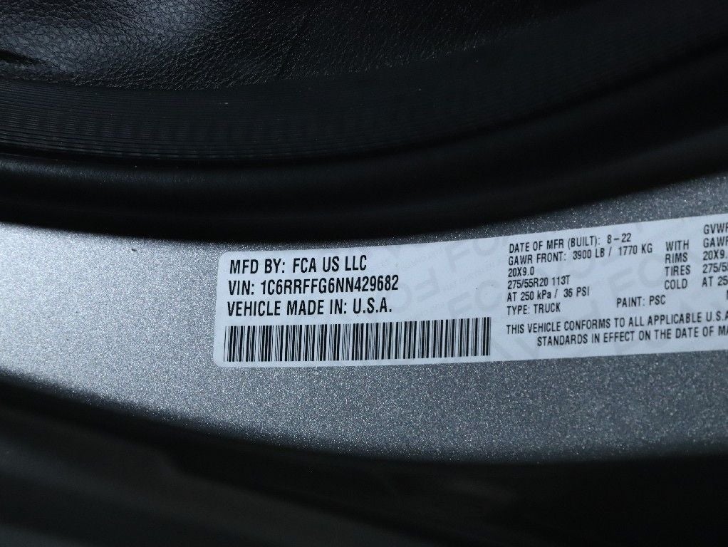 2022 RAM 1500 Big Horn Crew Cab 4x4 5'7' Box