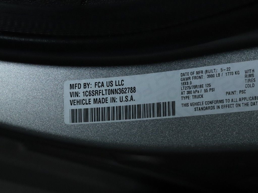 2022 RAM 1500 Rebel Crew Cab 4x4 5'7' Box