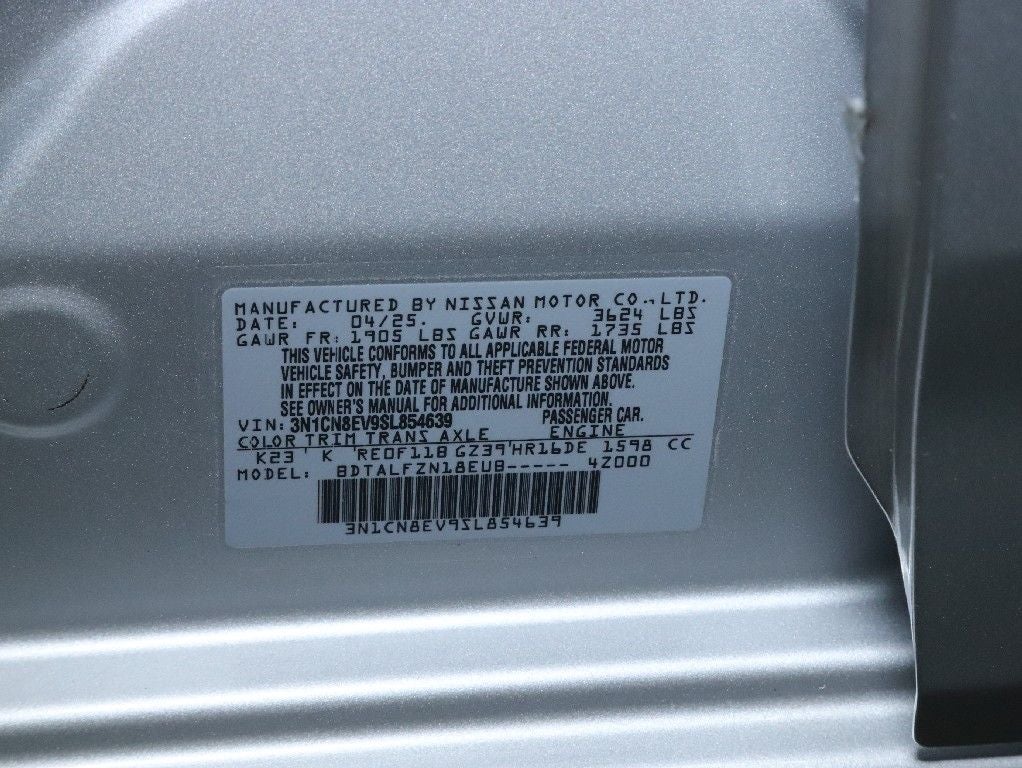 2025 Nissan Versa 1.6 SV