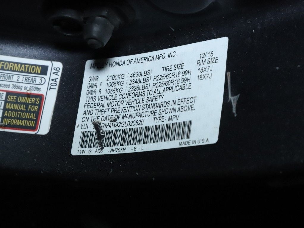 2016 Honda CR-V Touring