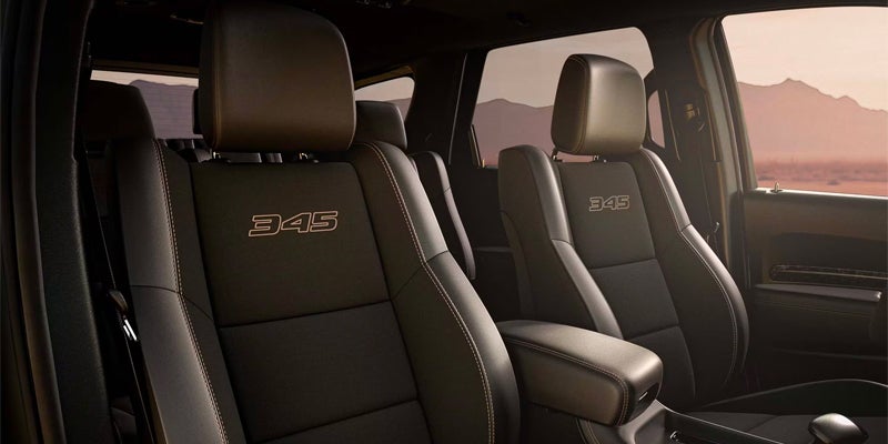 Dodge Durango interior with sleek seats.