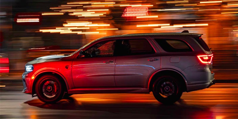 Dodge Durango in motion on the road