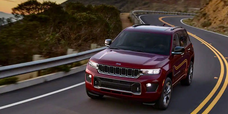 Jeep Grand Cherokee 4xe in motion on the road