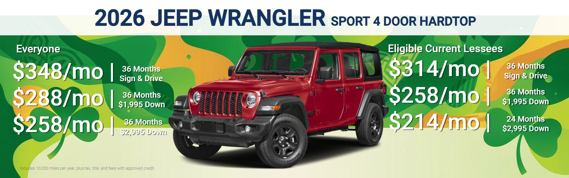 Jeep Wrangler Lease Offer