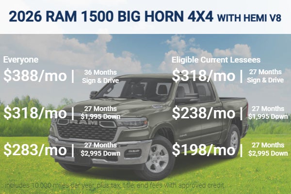 2026 Ram 1500 Big Horn 4x4 with Hemi V8