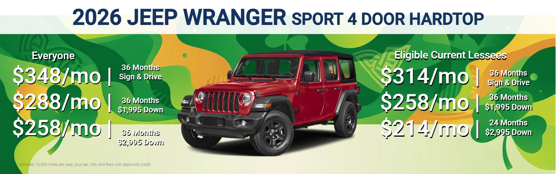 Jeep Wrangler Lease Offer