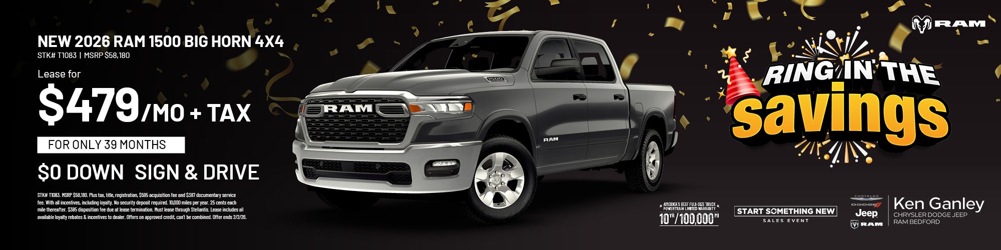 New 2026 Ram 1500 Big Horn 4x4 