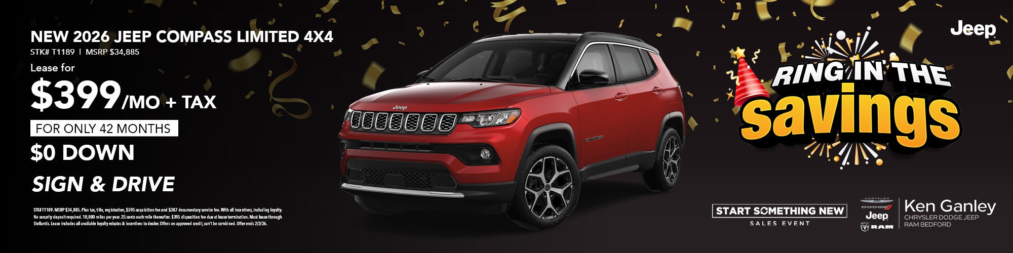 NEW 2026 Jeep Compass Limited 4x4