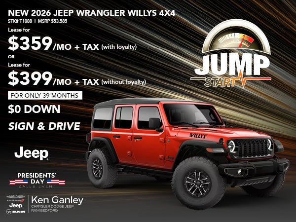 New 2026 Jeep Wrangler Willys 4x4 