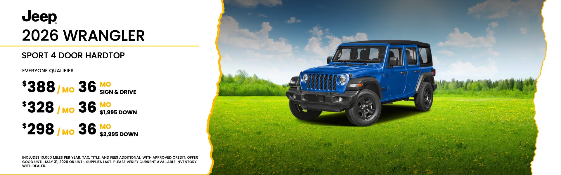 2026 Jeep Wrangler Sport 4 Door Hardtop